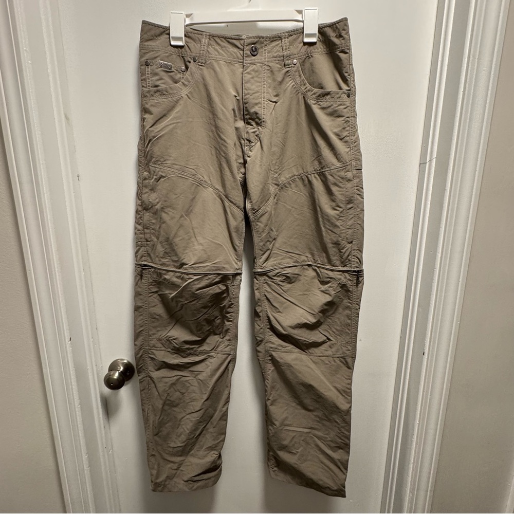 Kuhl Mens Liberator Convertible Stealth Zip Pants Khaki Size 34 X 32 Hiking